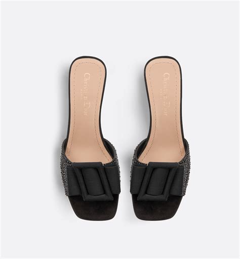 dior idylle|Dior Idylle Heeled Slide Black Suede Covered with .